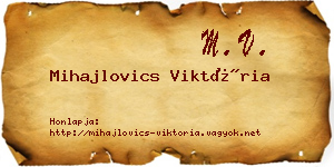 Mihajlovics Viktória névjegykártya